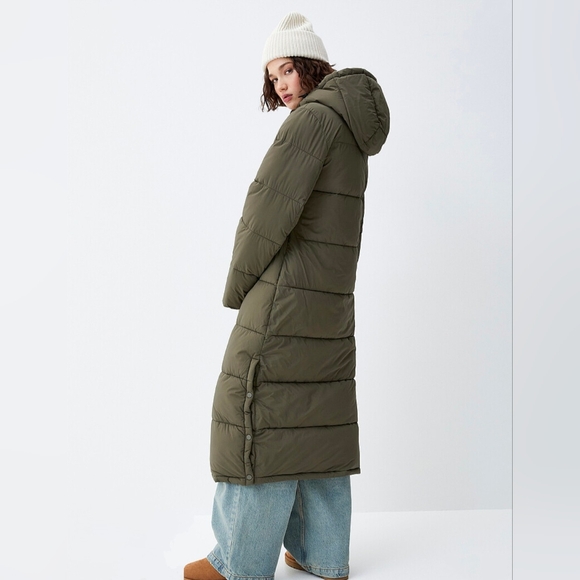 Simon's Olive Green Maxi Down Puffer Parka - Picture 3 of 8